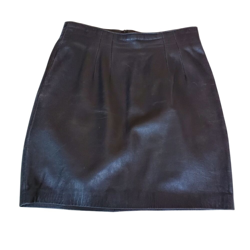 CEDARS Vintage Women's‎ Leather Skirt Size Small Black